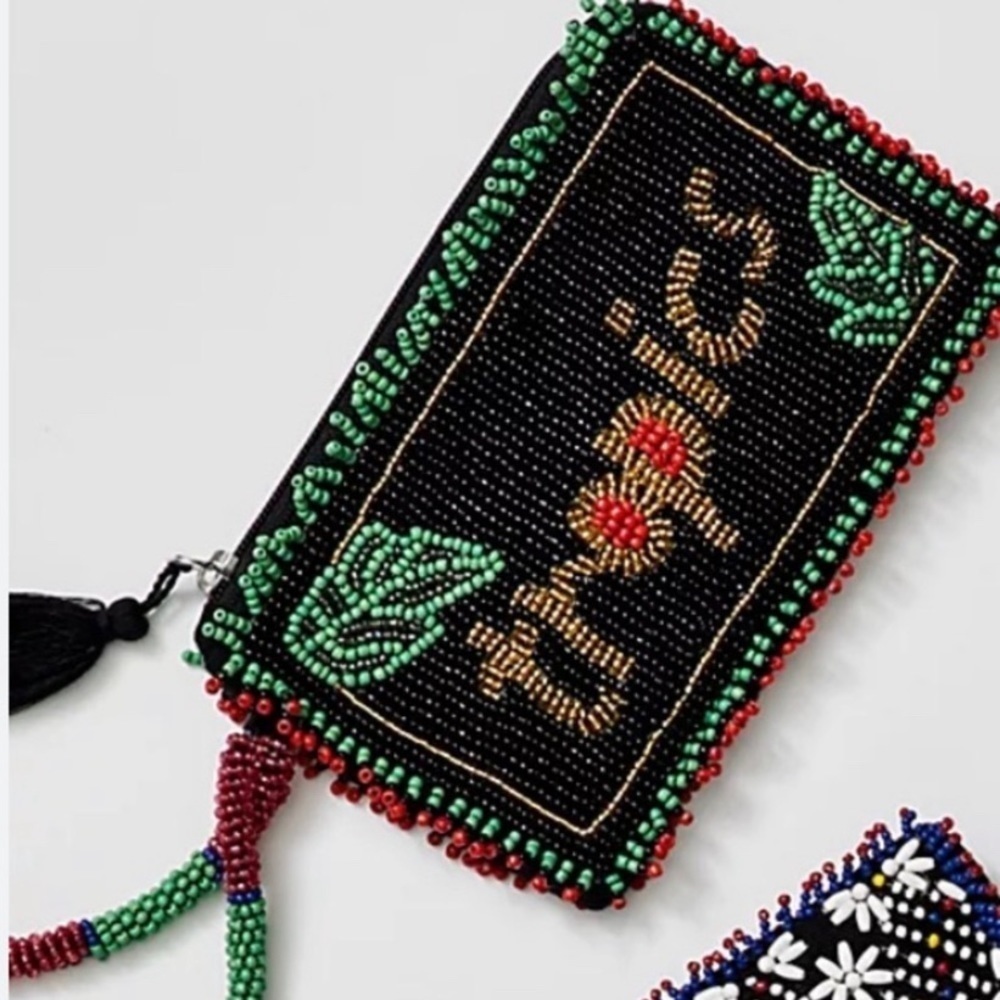 Free People Beaded Wristlet/Bag NWOT